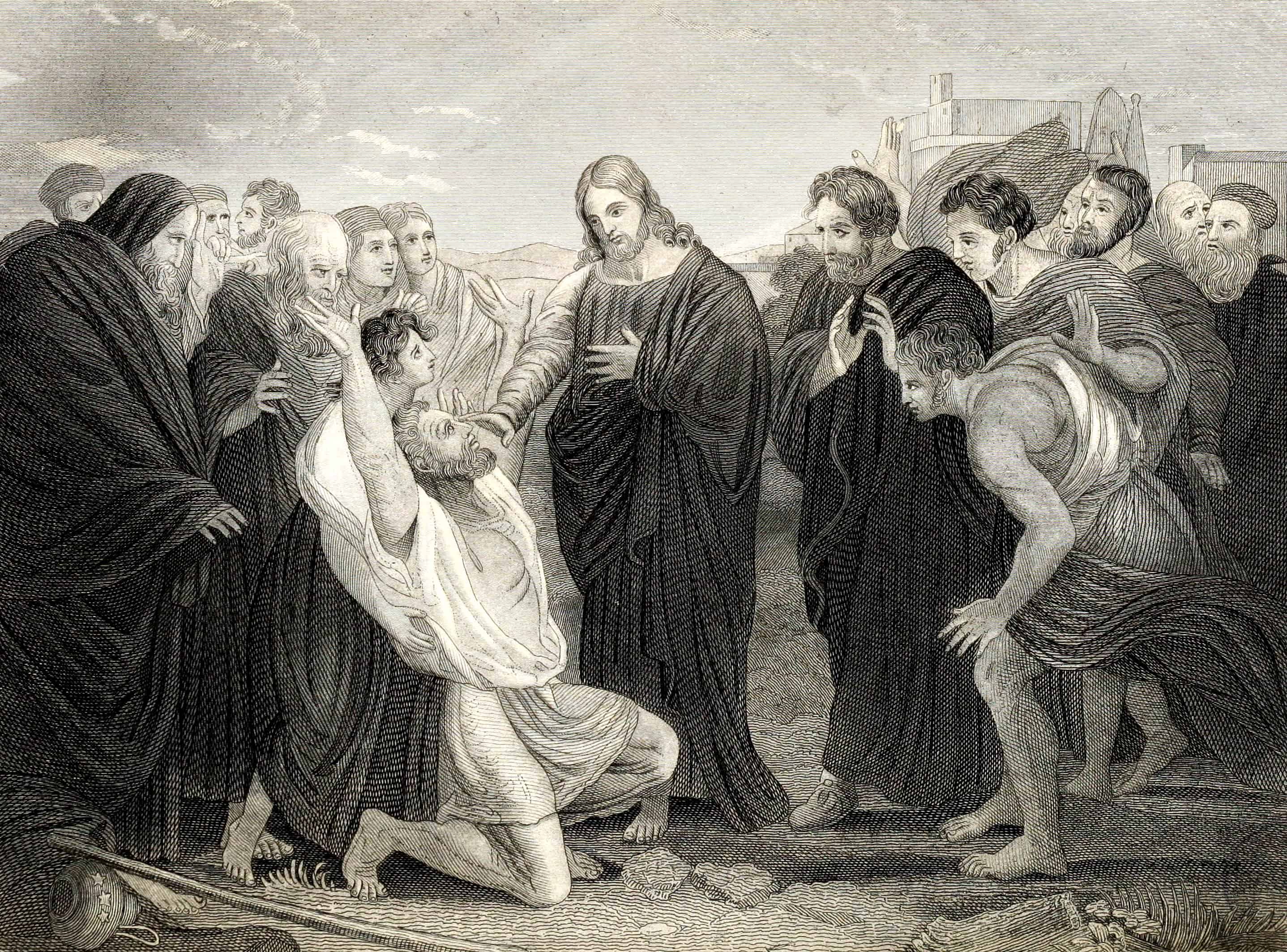 Jesus healing a man