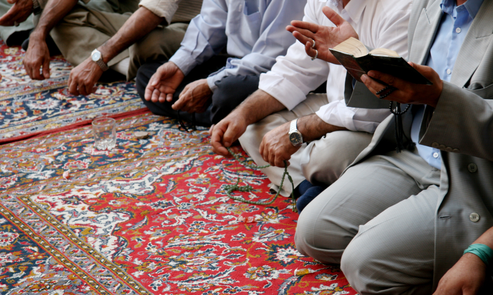 Muslims praying