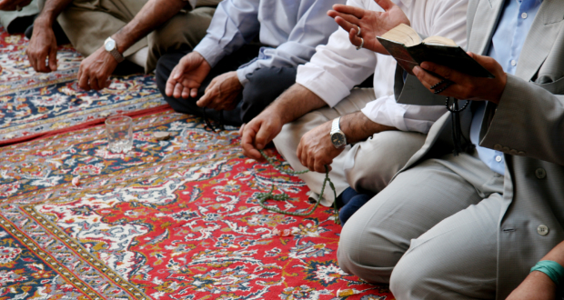 Muslims praying