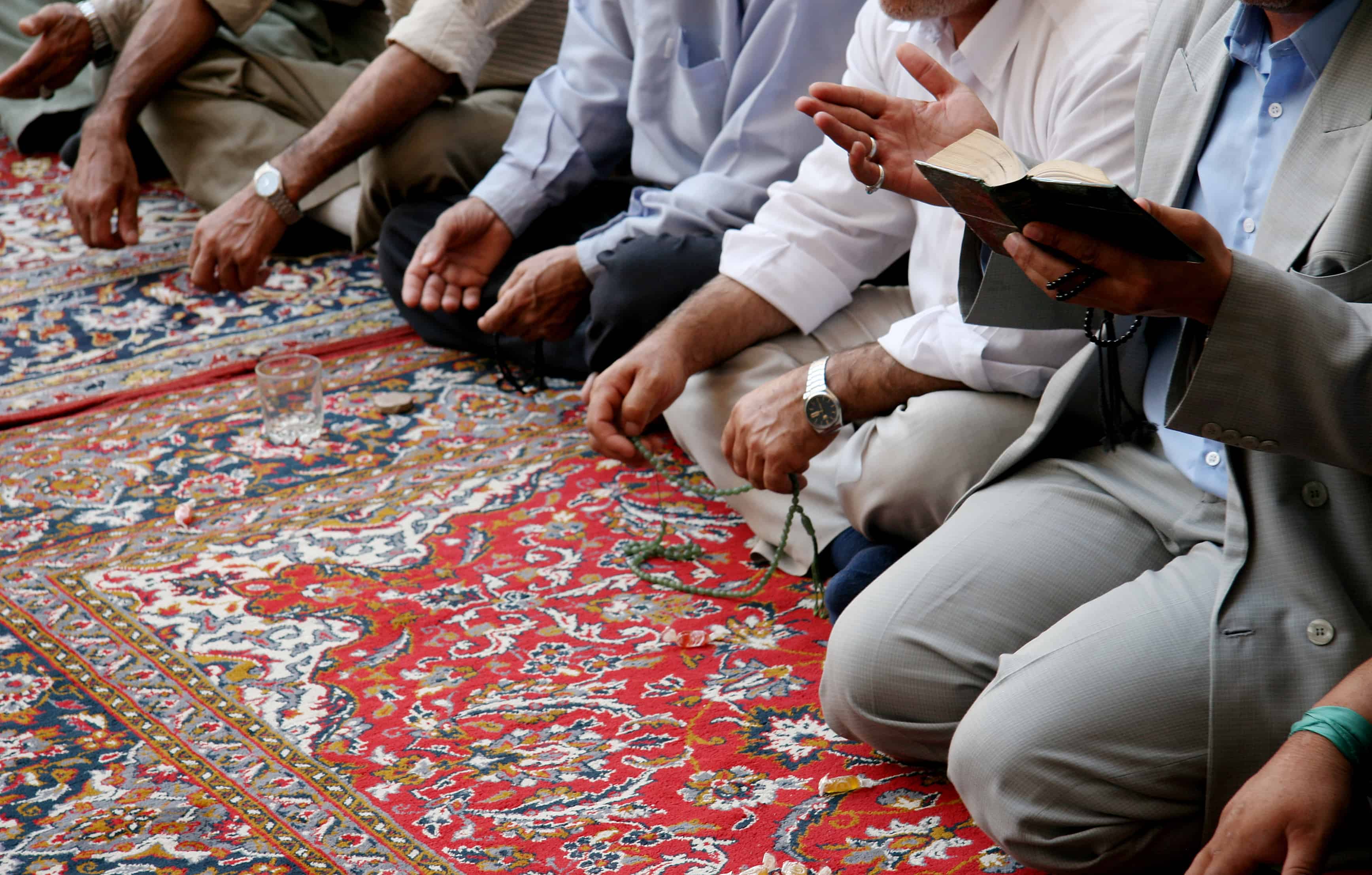 Muslims praying