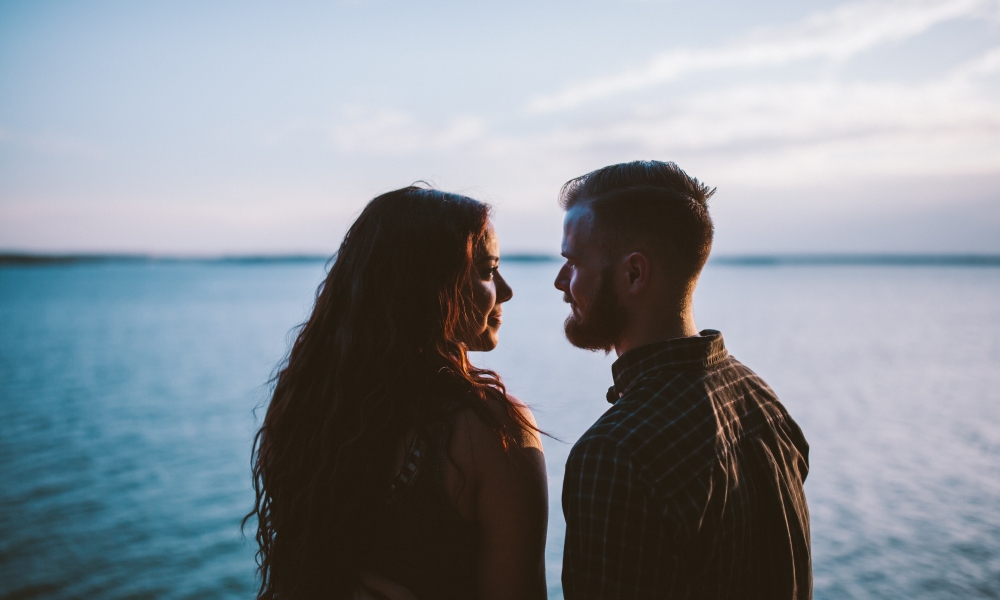 Couple by the water