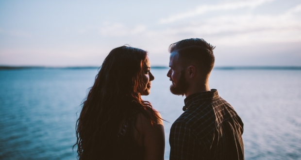 Couple by the water