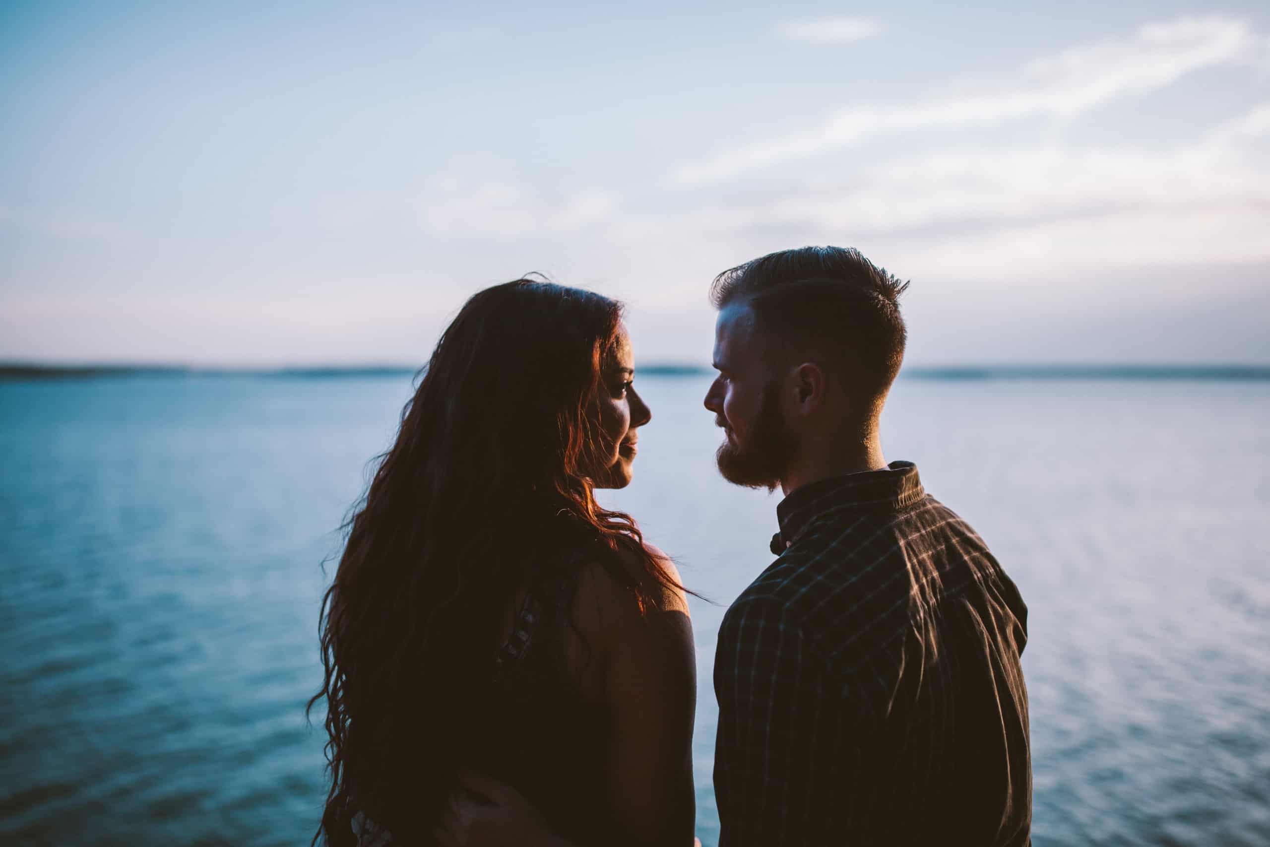 Couple by the water