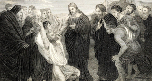 Jesus healing a man